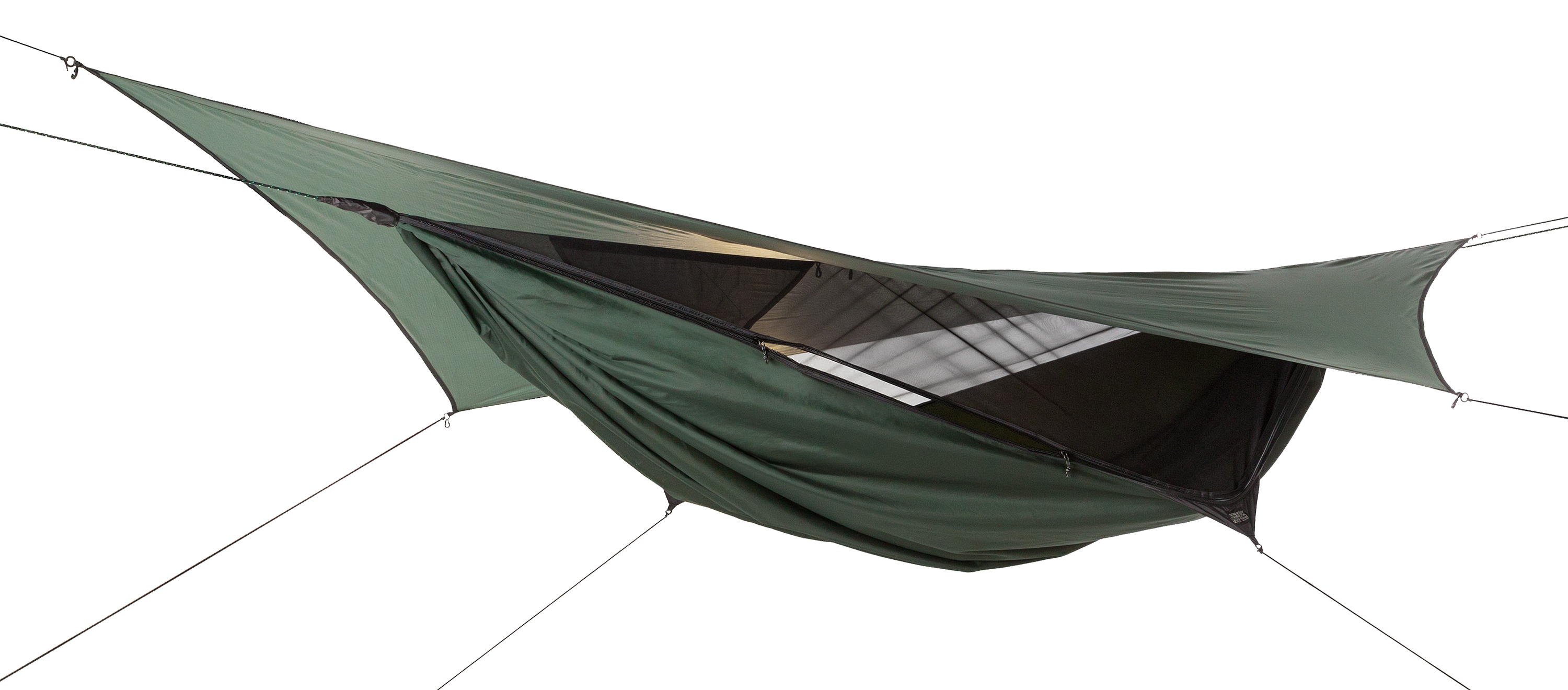 Hamac De Camping Hennessy Cub Asym Zip – Vert, 11 Pieds, Capacité 120 Lbs – Occasion